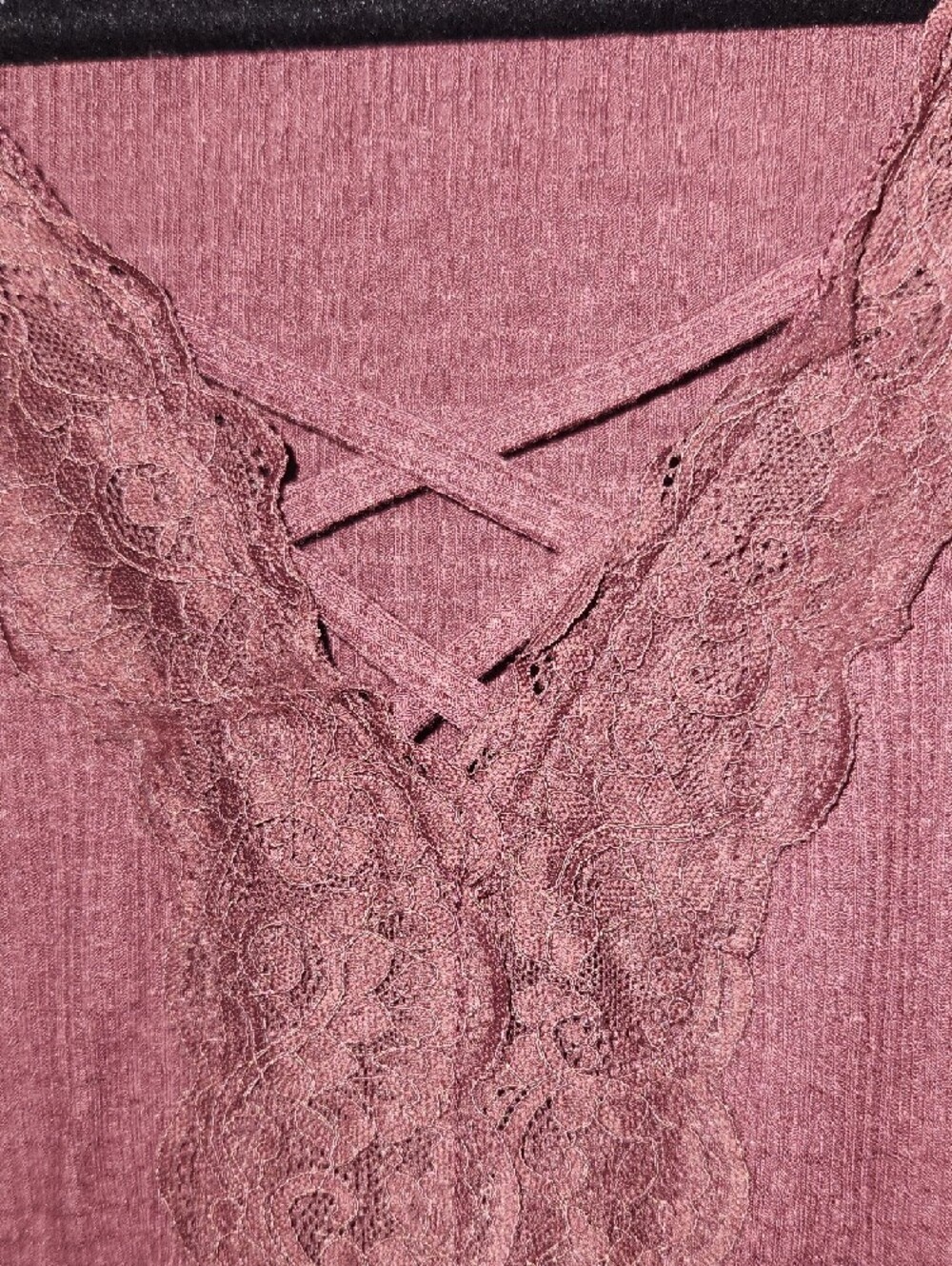 torrid Mauve Ribbed Top - Picture 4 of 6